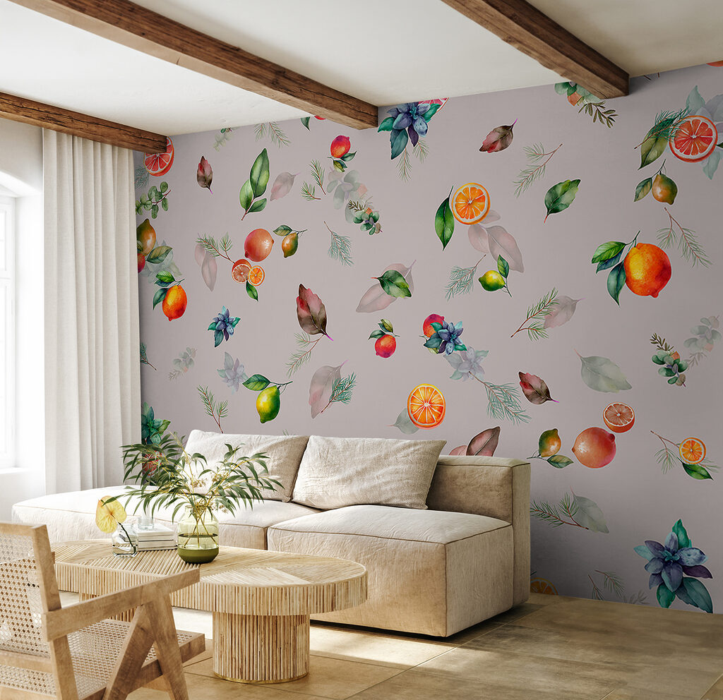 Een patroon van fruit en bladeren — interieur 2