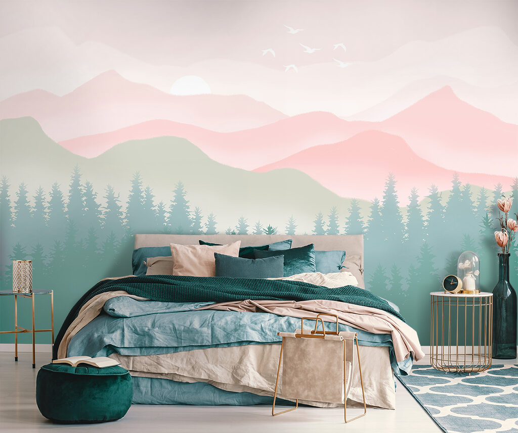 Roze bergen boven dennen — interieur 1