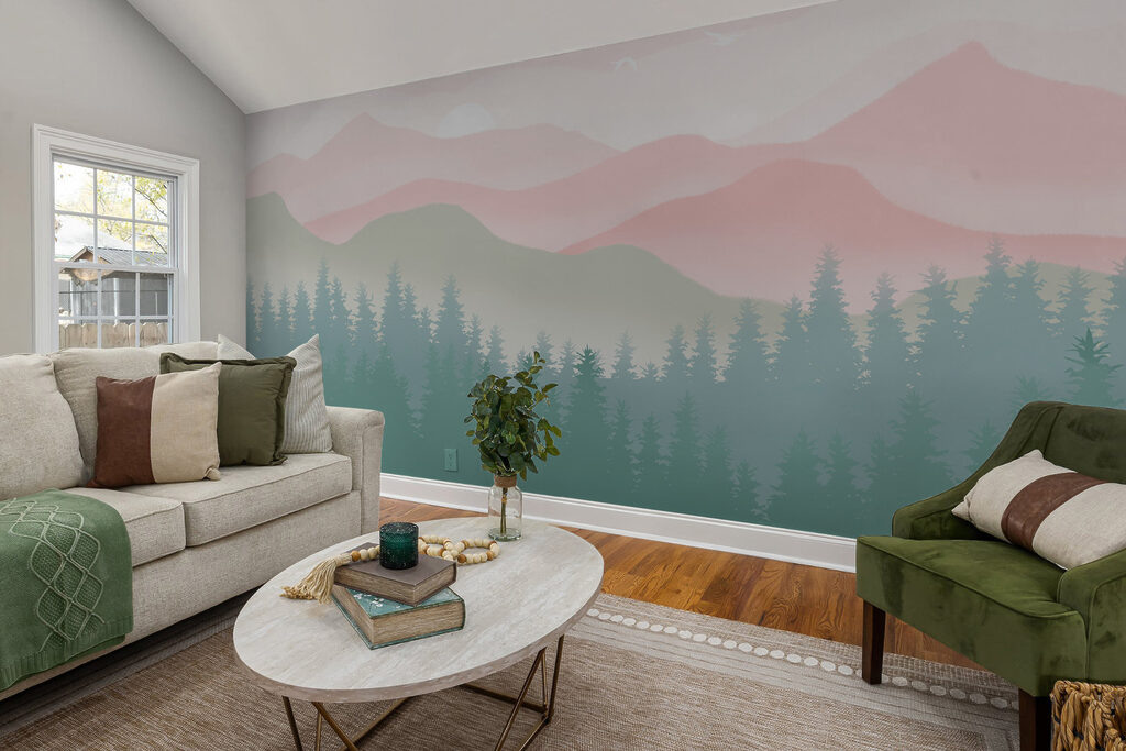 Roze bergen boven dennen — interieur 5