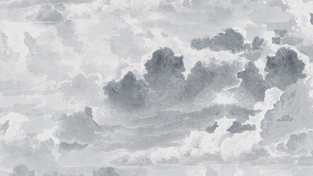 Grijze wolken in penseelstreken — volledig ontwerp