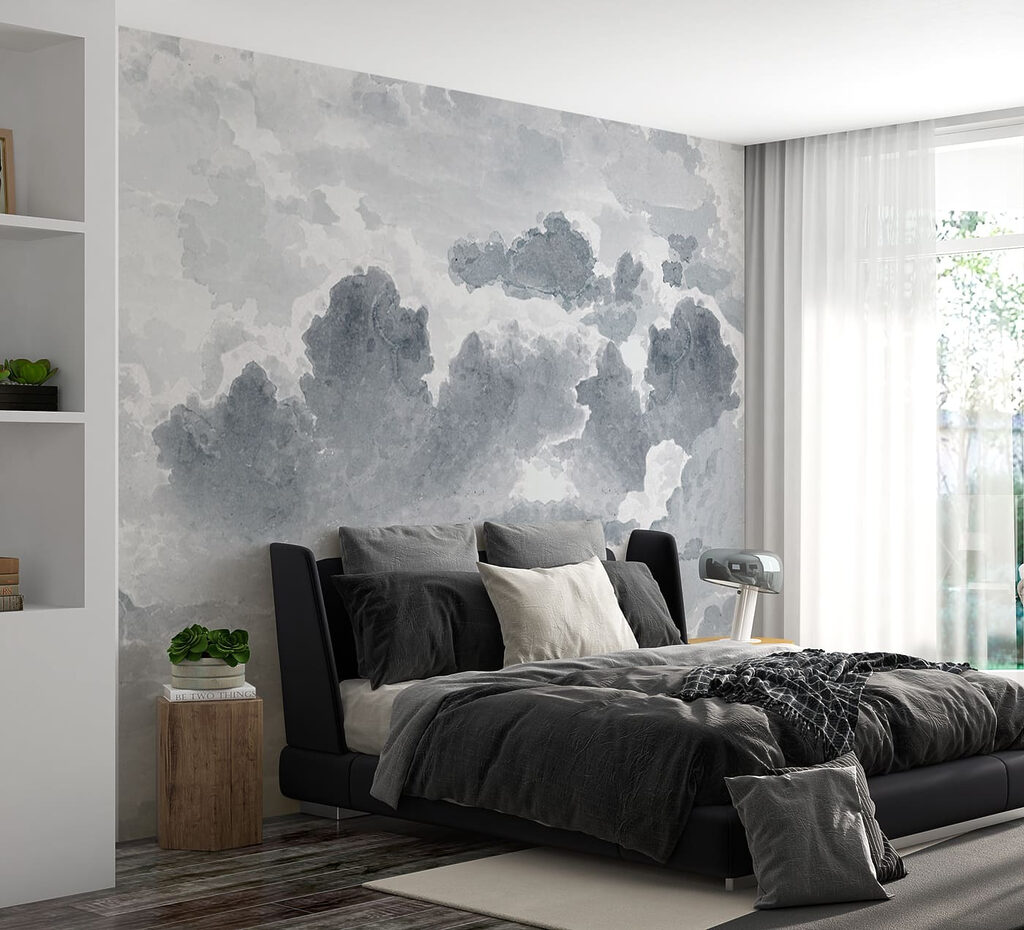 Grijze wolken in penseelstreken — interieur 1