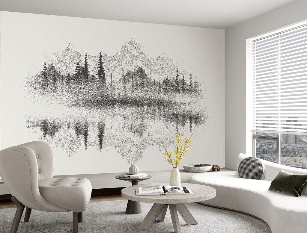 Bergspiegeling in fijne stippen — interieur 2