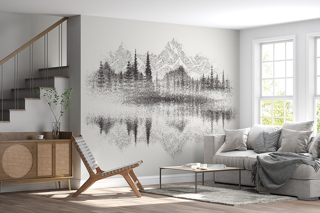 Bergspiegeling in fijne stippen — interieur 5