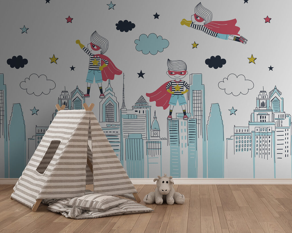 Superhelden boven de stad — interieur 2