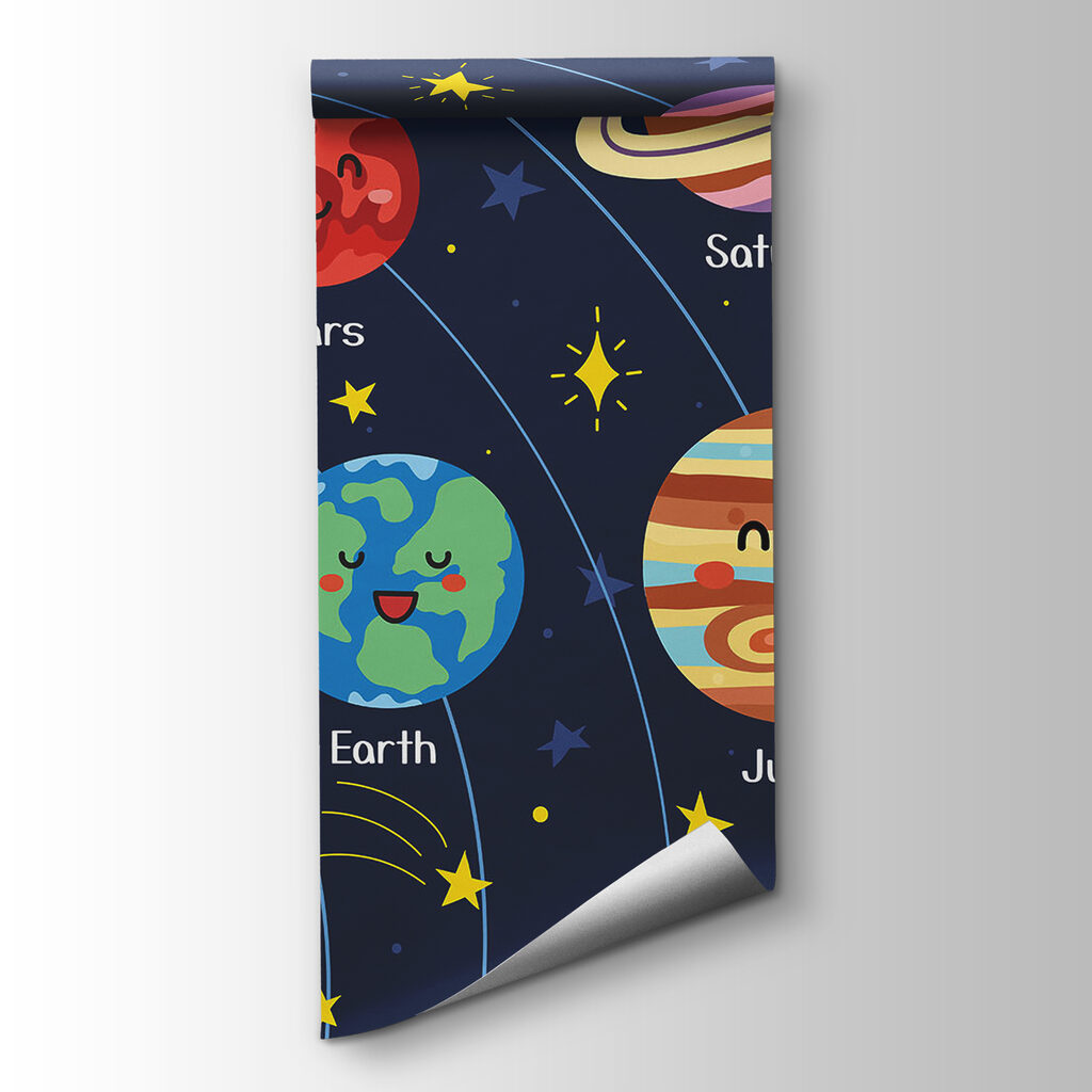 Planeten met vrolijke gezichten — productweergave