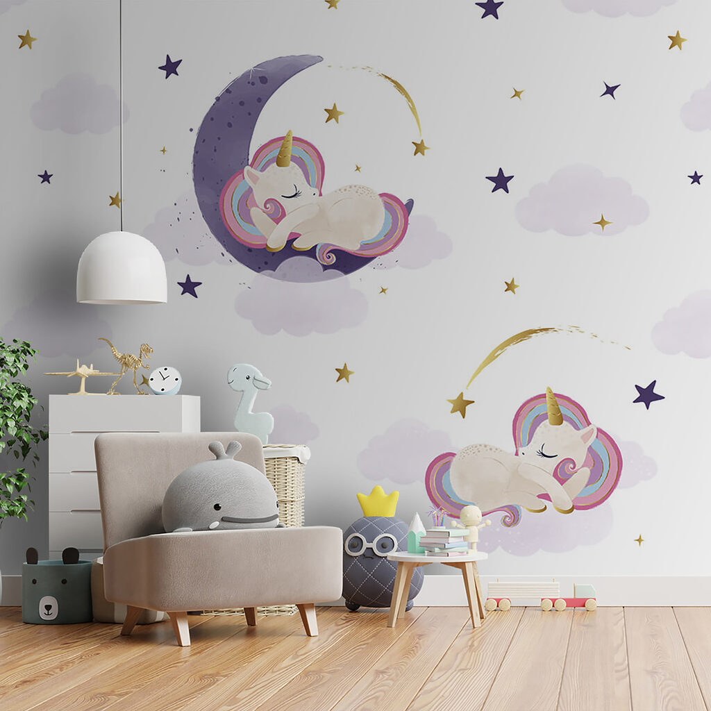 Eenhoorntjes op paarse maantjes — interieur 4