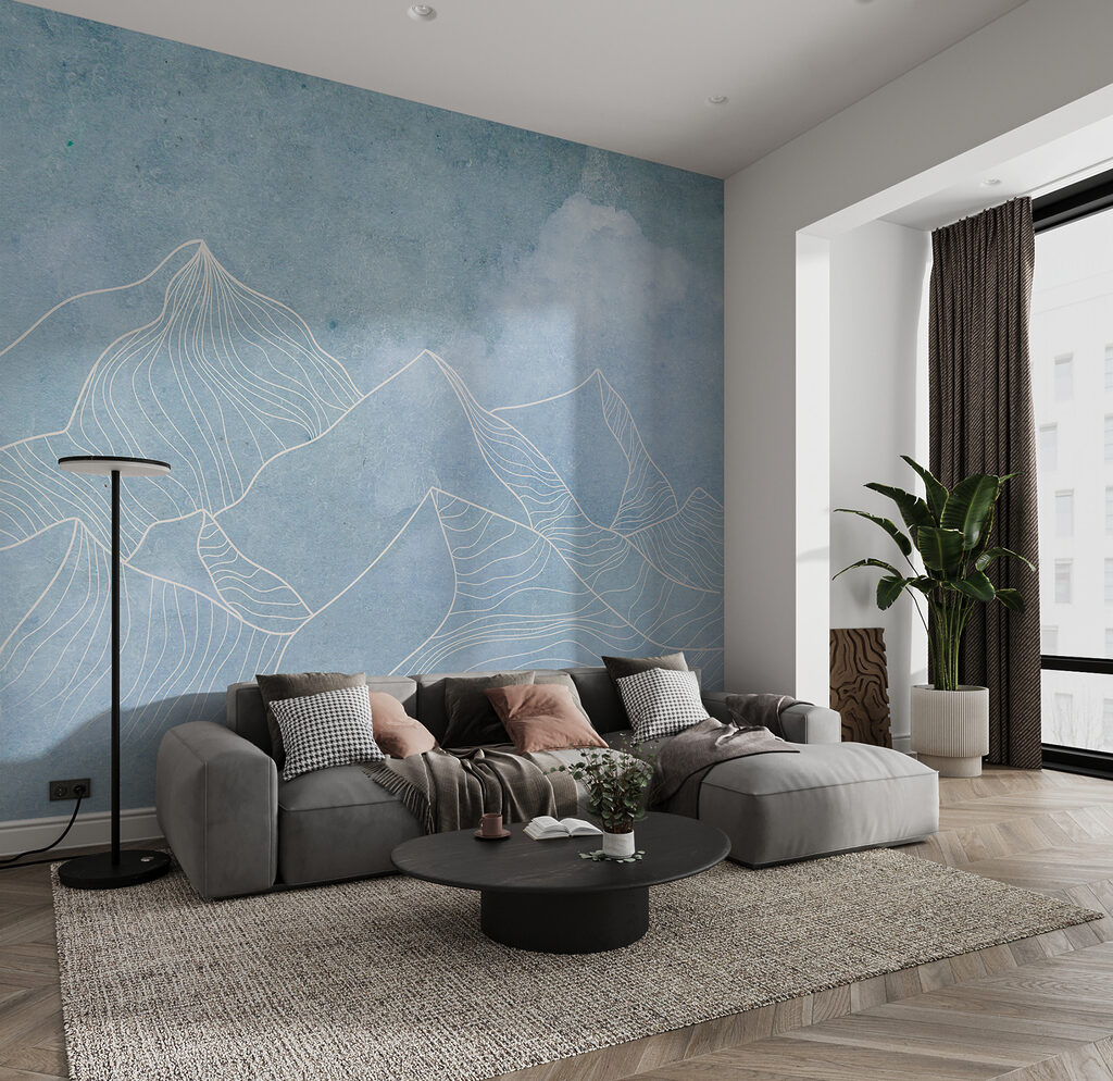 Bergen in witte lijnen — interieur 2