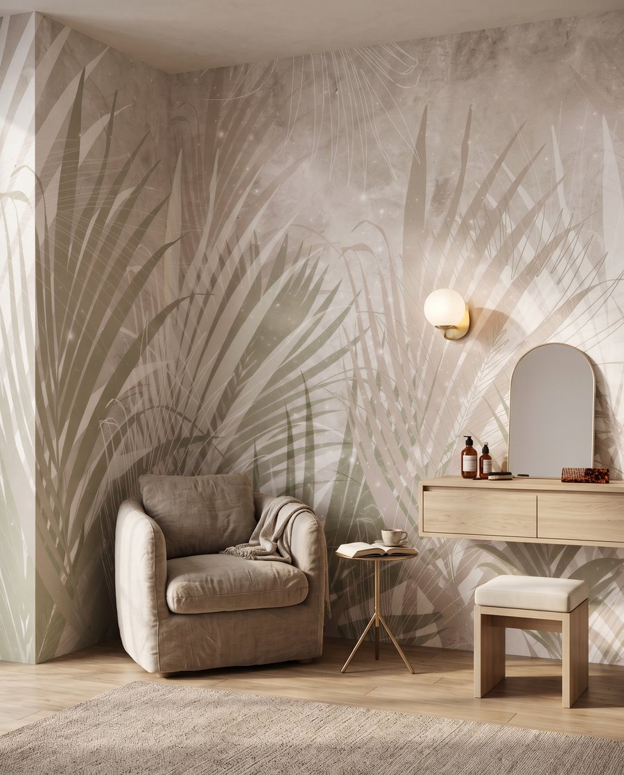 Palmveren in bleke schaduwlijnen — interieur 2