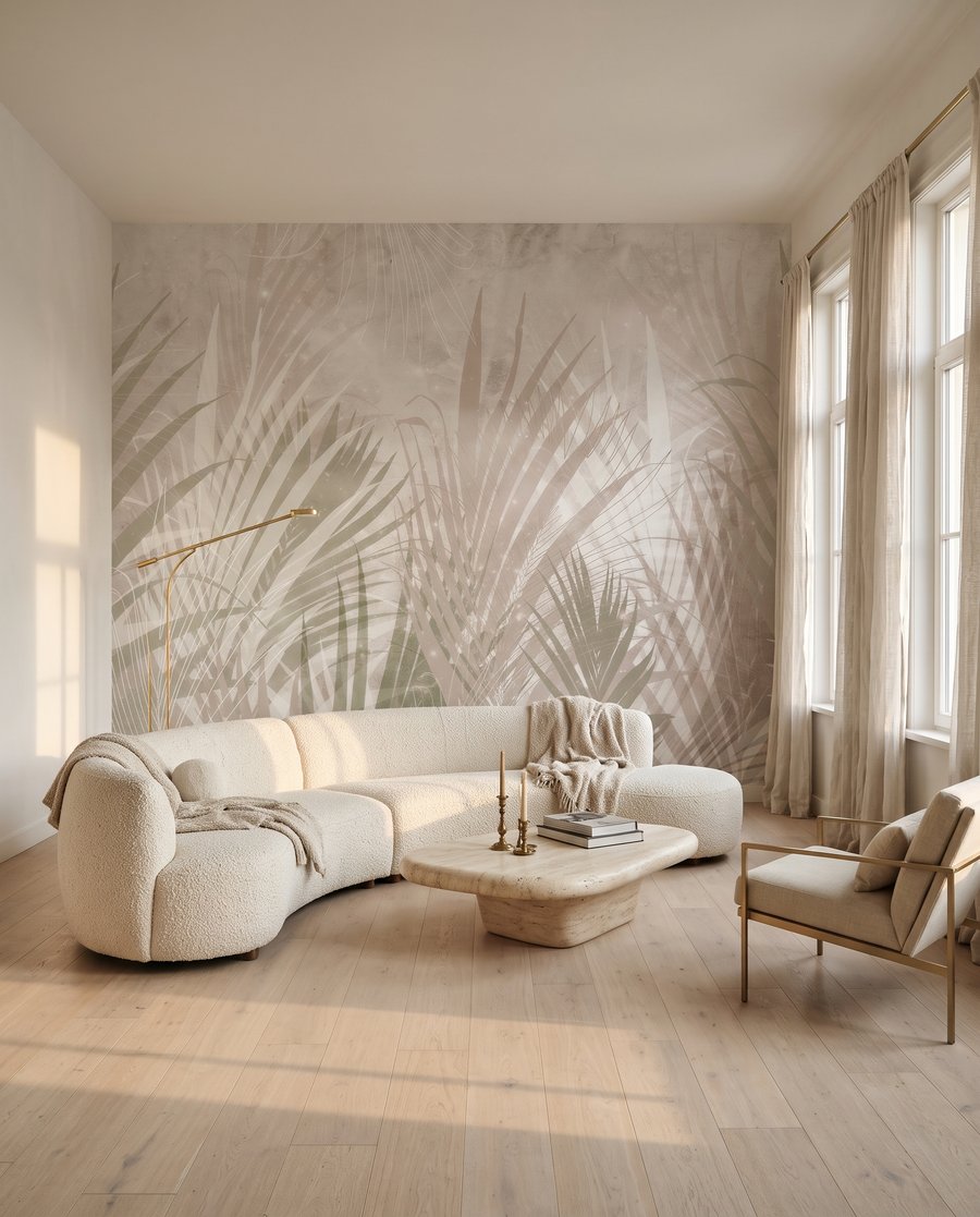 Palmveren in bleke schaduwlijnen — interieur 4