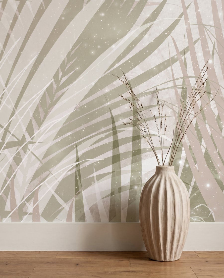 Palmveren in bleke schaduwlijnen — interieur 5