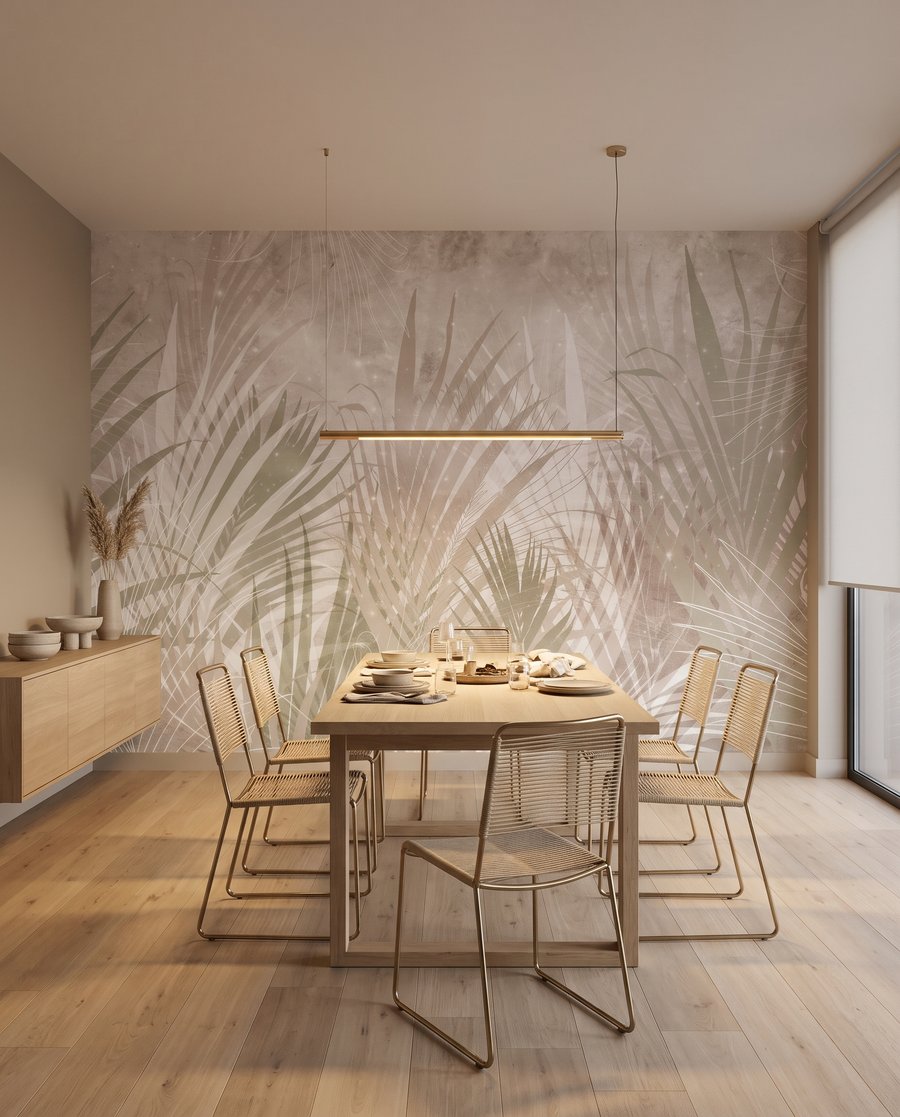 Palmveren in bleke schaduwlijnen — interieur 7