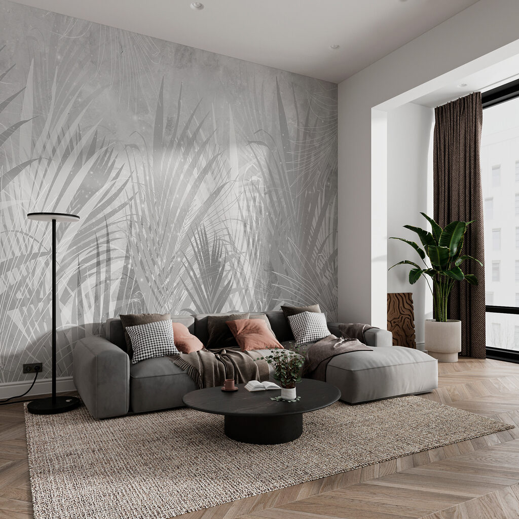 Palmnerven door lichte nevel — interieur 1