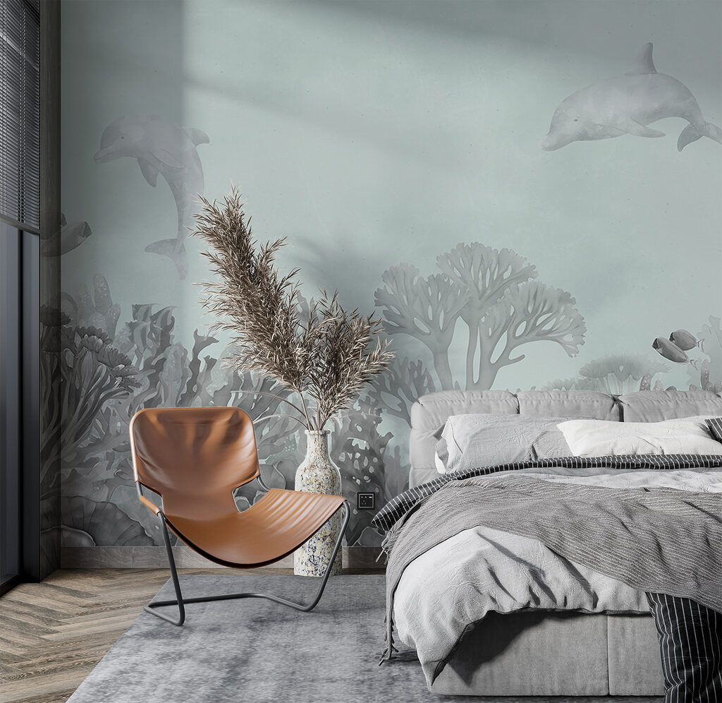 Dolfijnen boven bleke koralen — interieur 2
