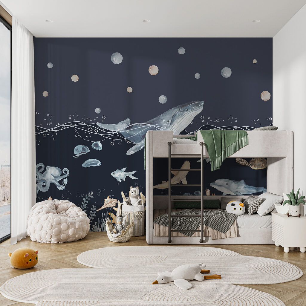 Walvis boven een koraaltuin — interieur 7