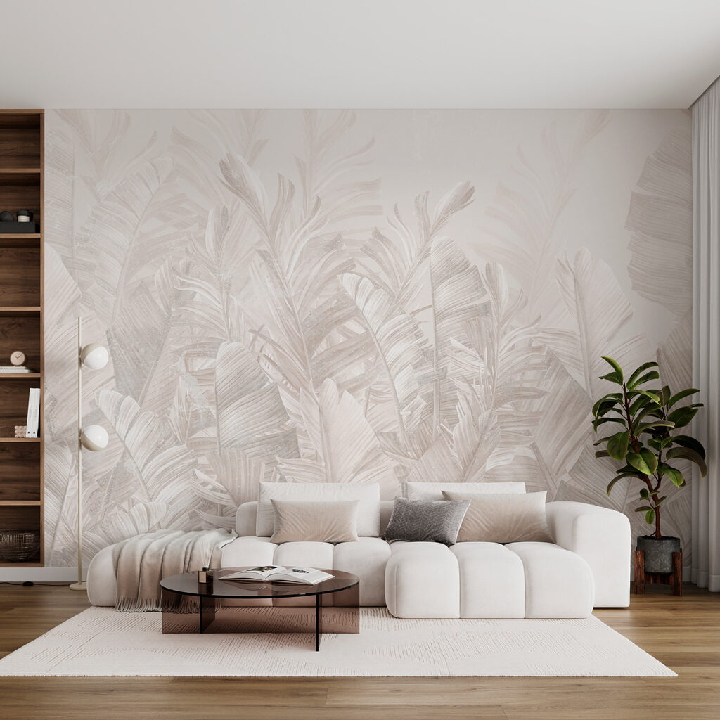 Tropenblad in bleke inktlagen — interieur 2