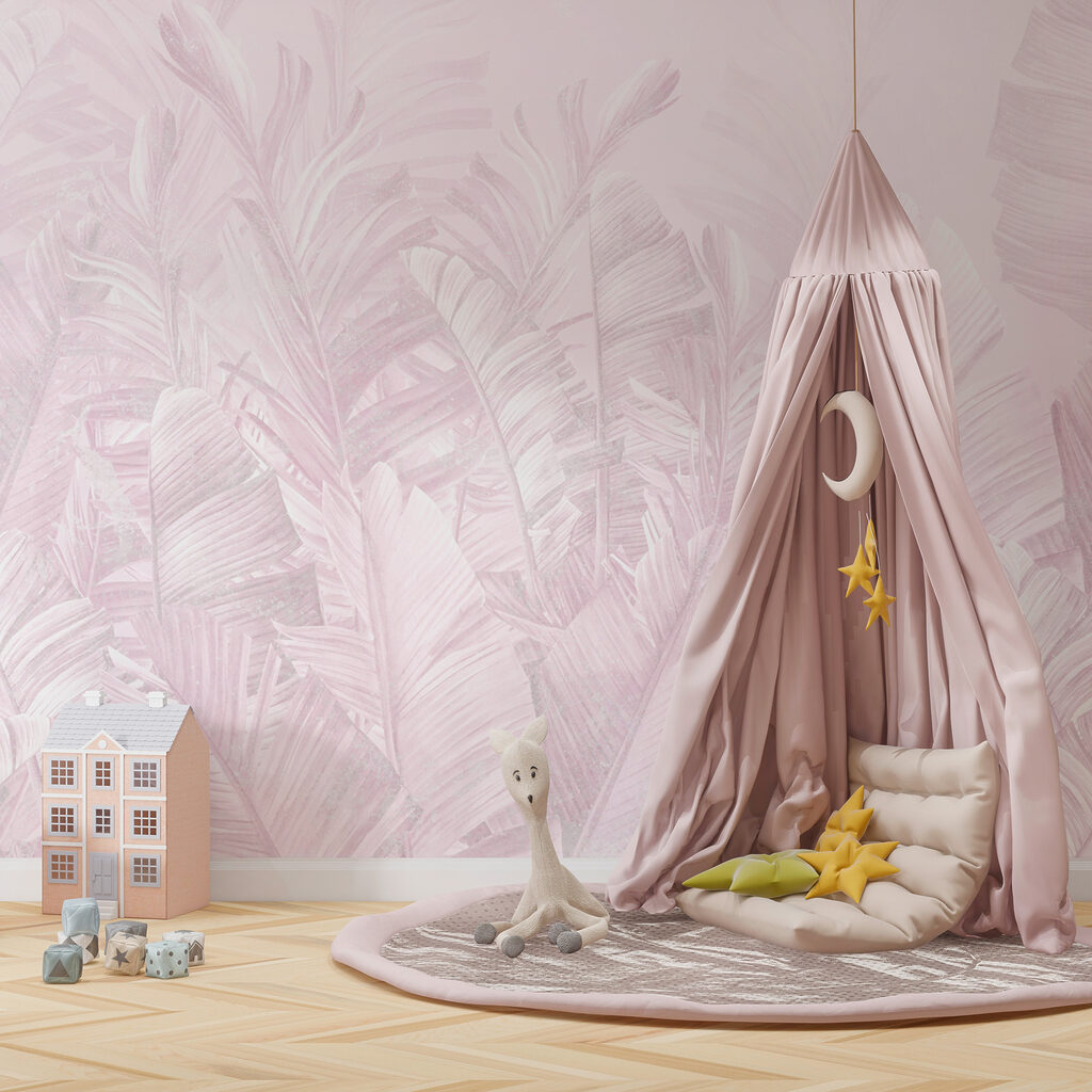Tropenblad in bleke inktlagen — interieur 1