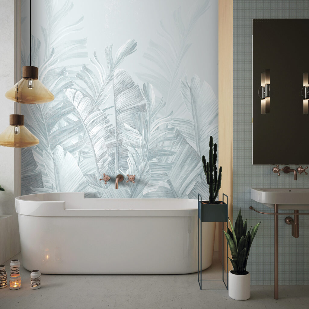 Tropenblad in bleke inktlagen — interieur 1