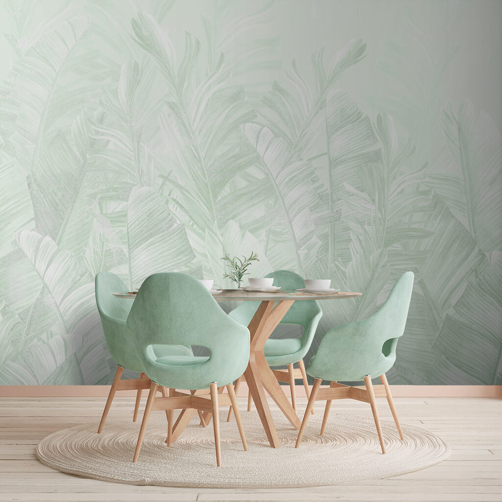 Tropenblad in bleke inktlagen — interieur 1