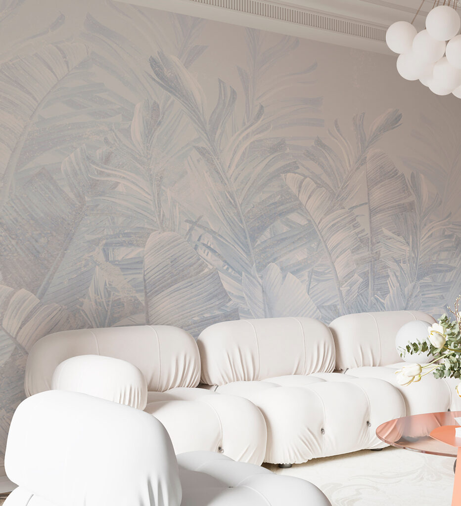 Tropenblad in bleke inktlagen — interieur 2