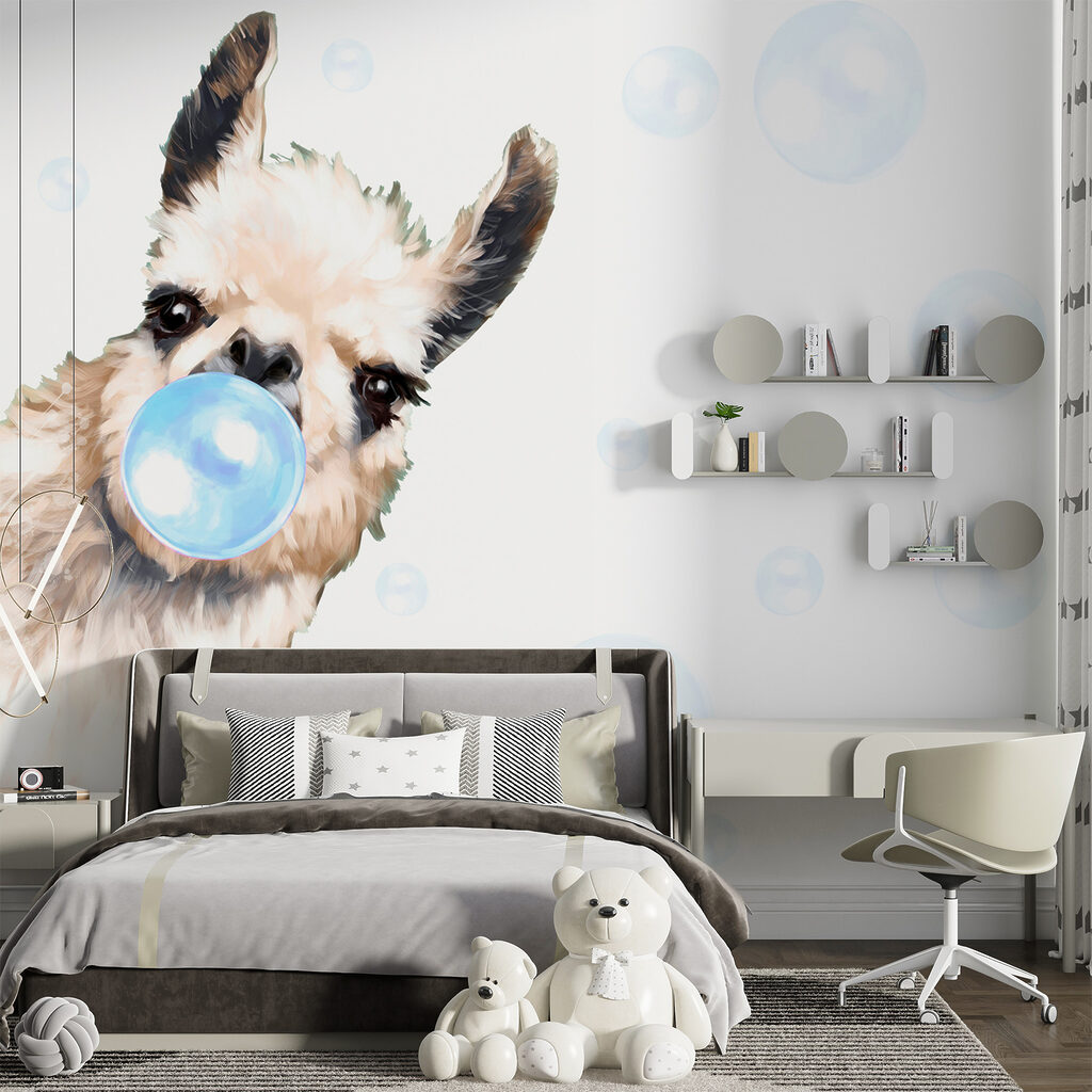 Een lama die bellen blaast — interieur 4