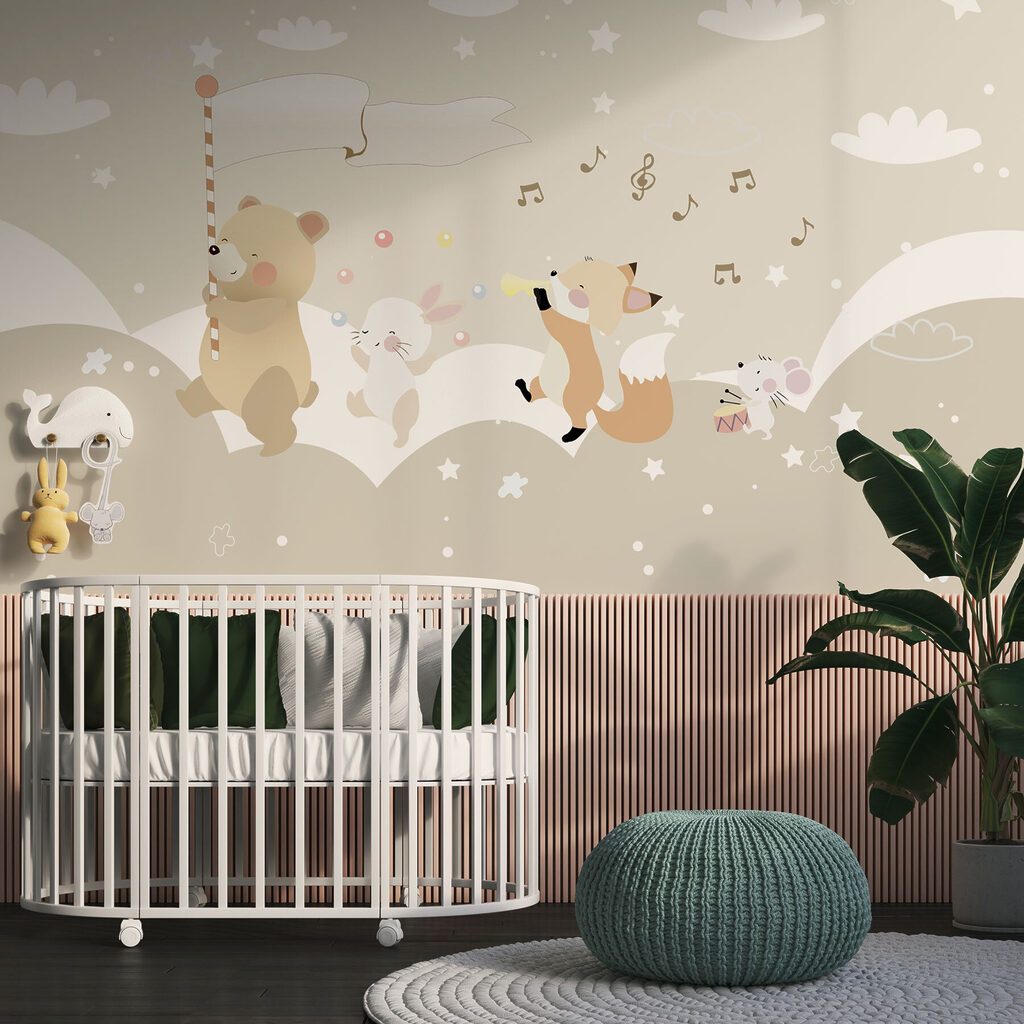 Dierenmuzikanten tussen zachte wolken — interieur 3