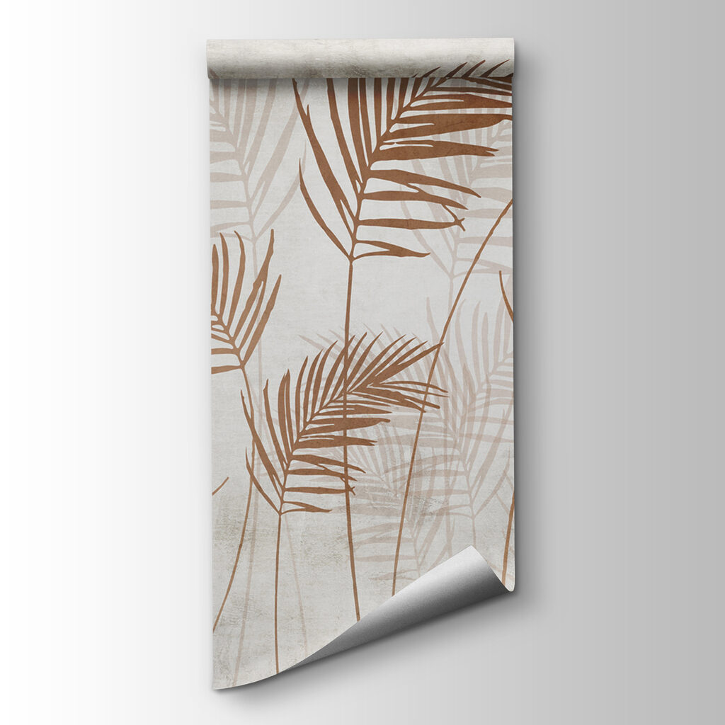 Palmbladeren in warm koper — productweergave
