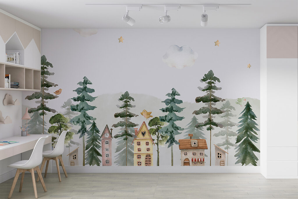 Huisjes onder groene dennen — interieur 3