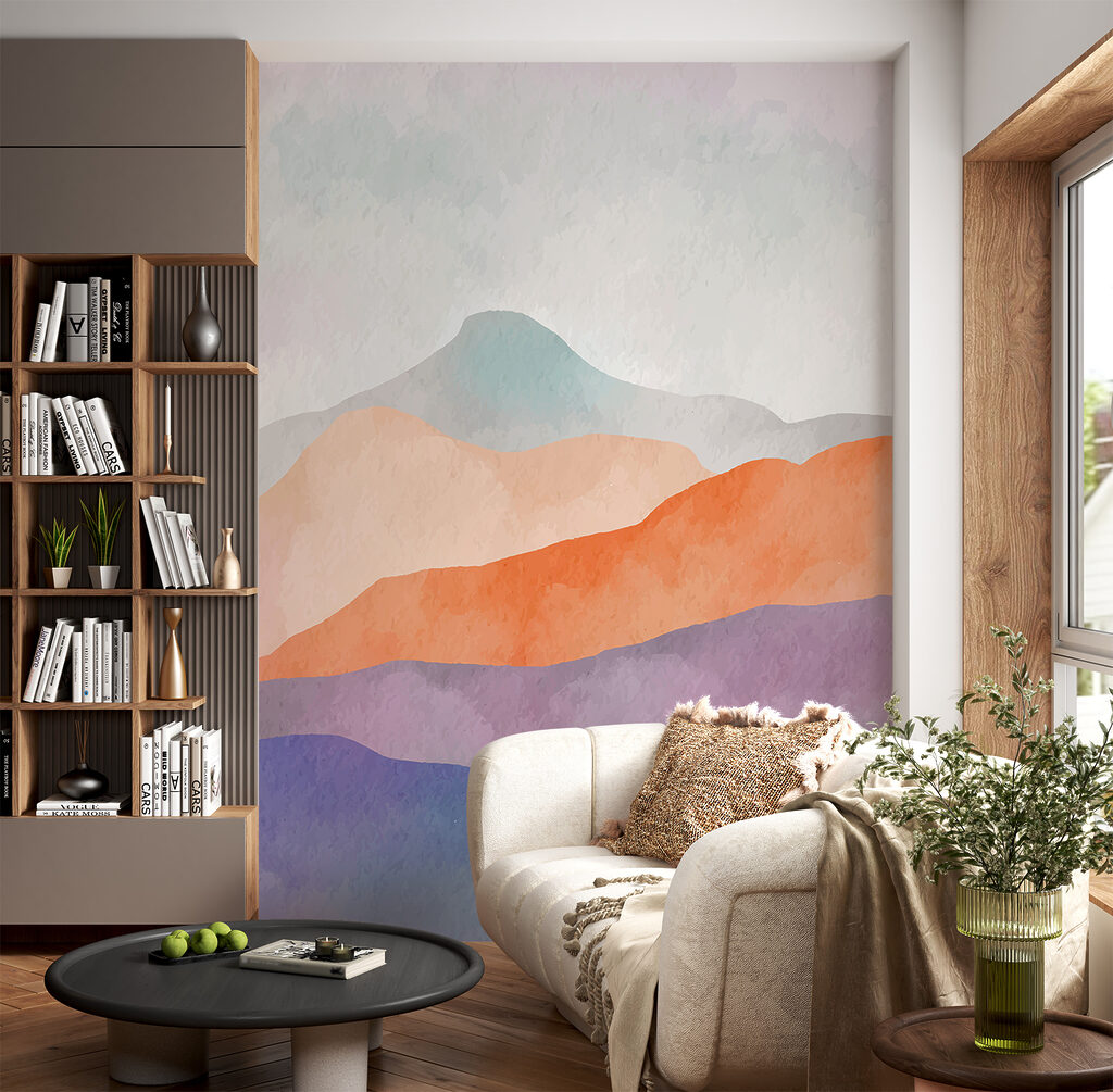 Paarse bergen, oranje horizon — interieur 1