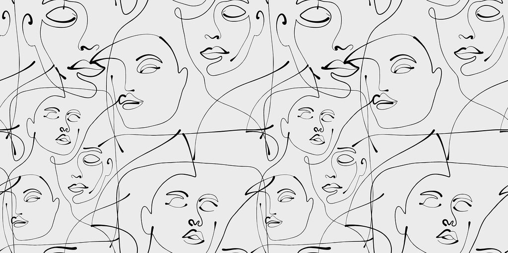 Gezichten zonder einde — volledig ontwerp