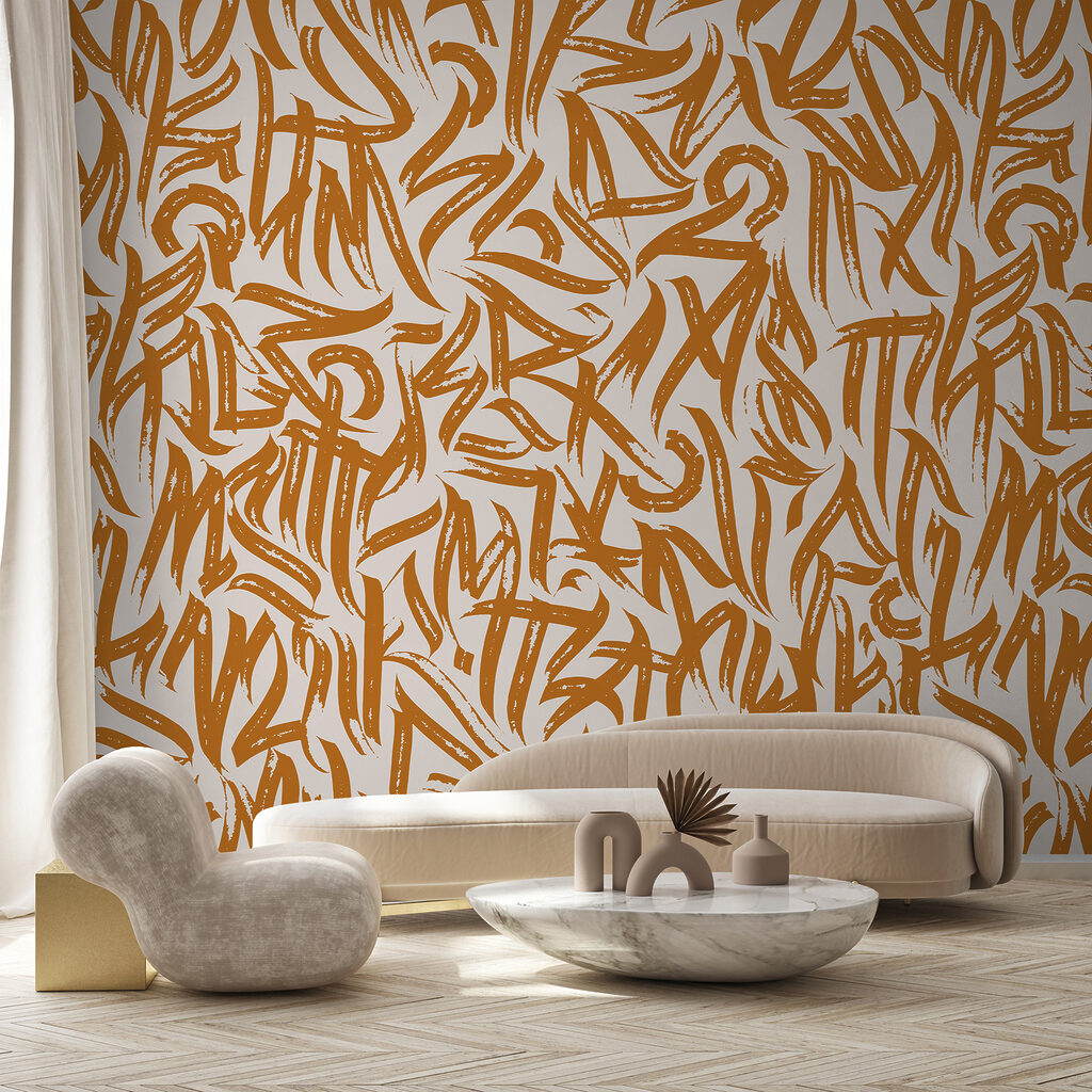 Tekens als wilde penseelkrullen — interieur 4