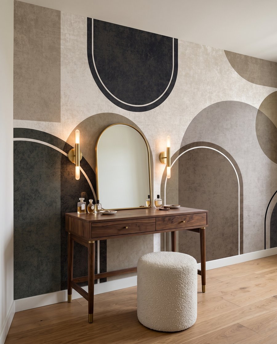 Ronde aardevormen met kaderlijnen — interieur 3