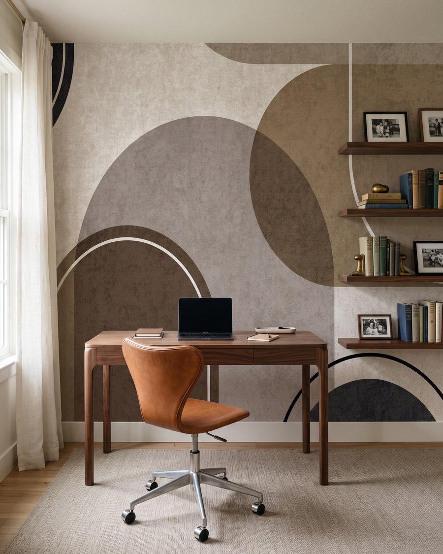 Ronde aardevormen met kaderlijnen — interieur 6