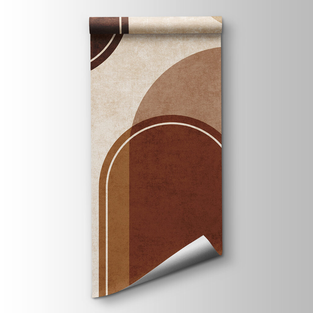 Abstracte vormen in warme aardetinten — productweergave