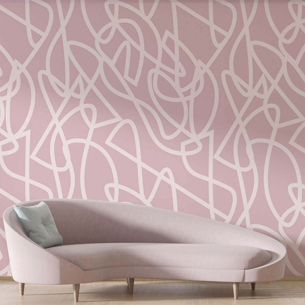 Witte krullen op kleur — interieur 1