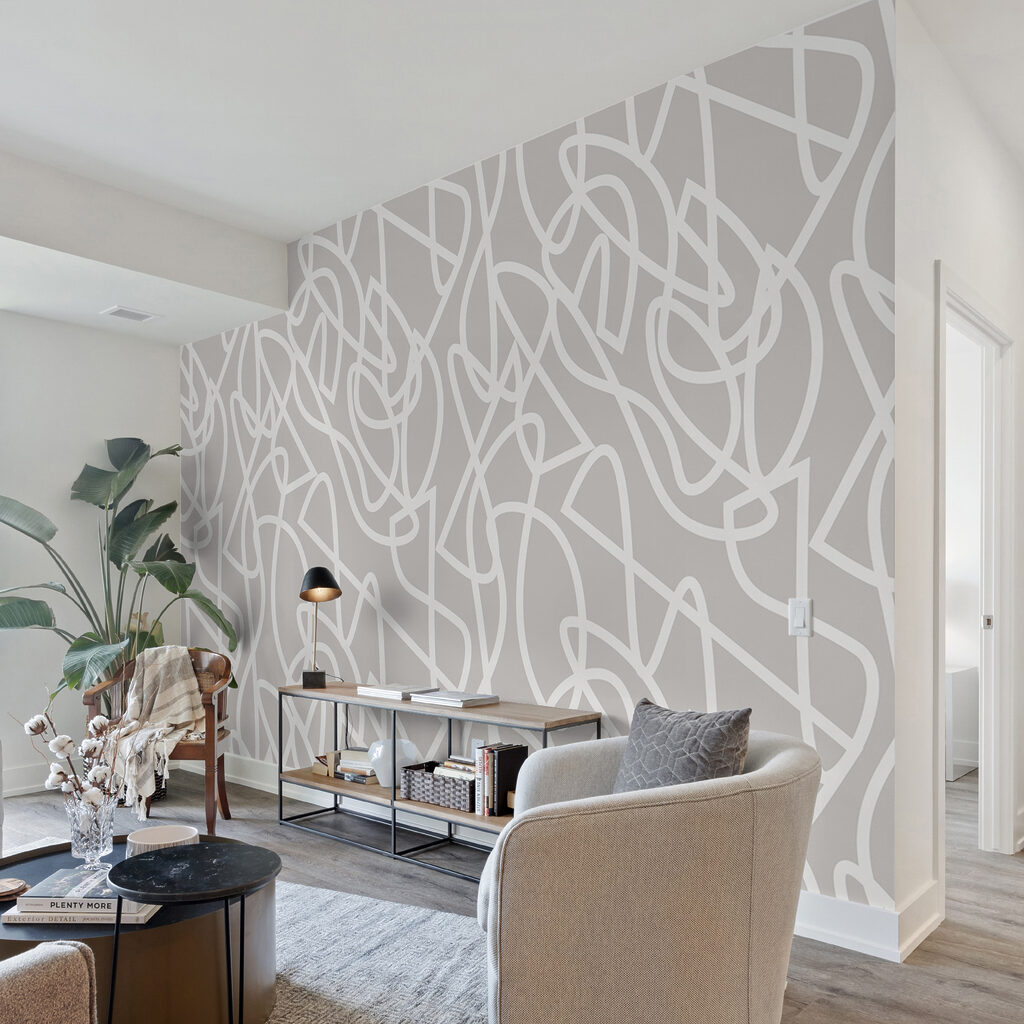 Witte krullen op kleur — interieur 3