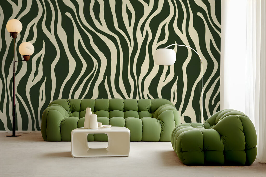 Zebrastrepen in golvend ritme — interieur 2