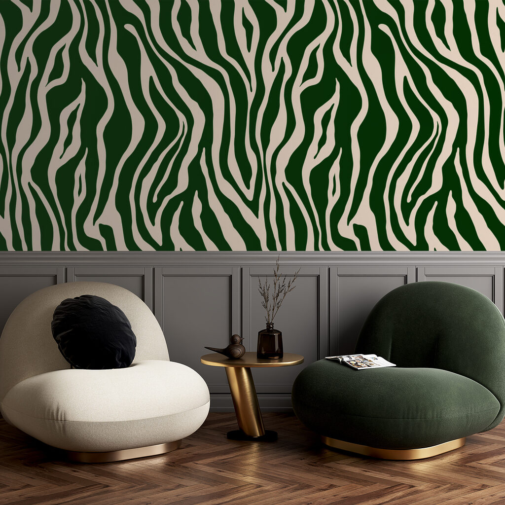 Zebrastrepen in golvend ritme — interieur 3