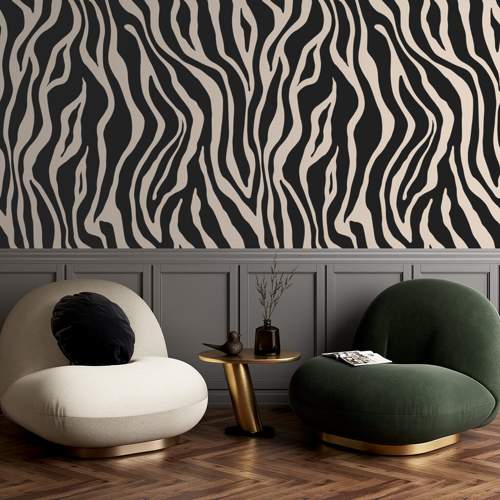 Zebrastrepen in golvend ritme — interieur 3