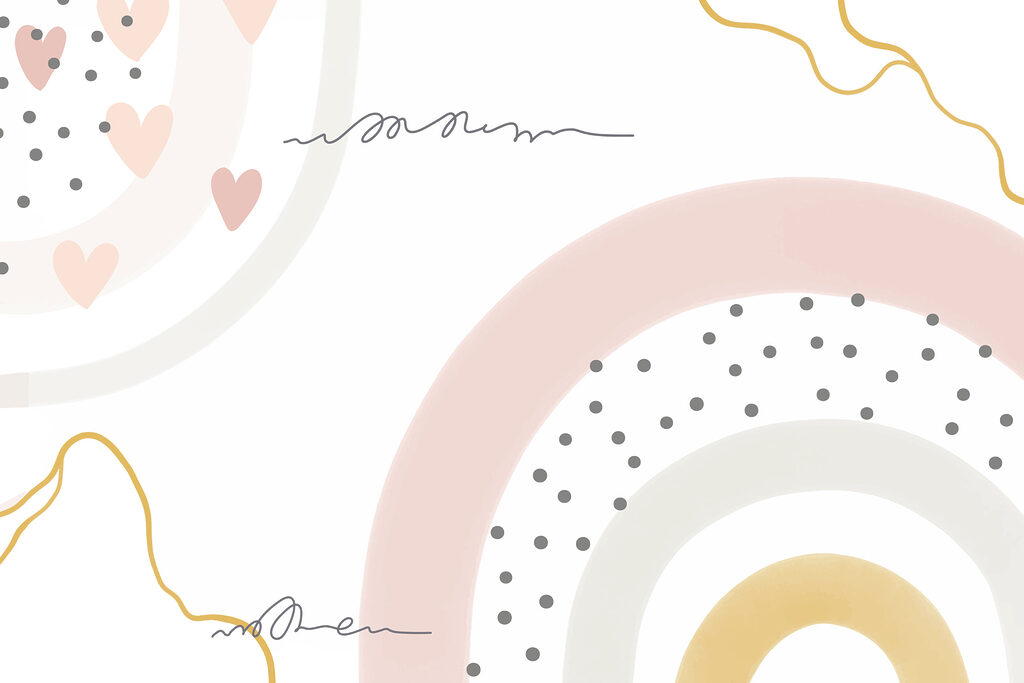 Regenbogen met losse stippen — volledig ontwerp