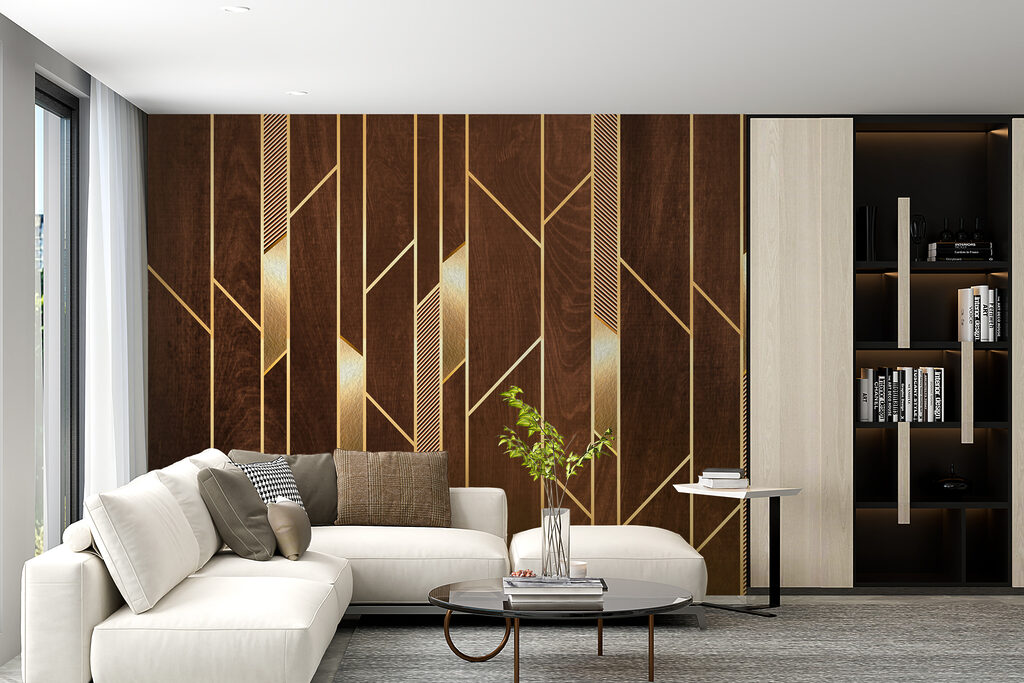 Elegante lijnen op rijke houtstructuur — interieur 2