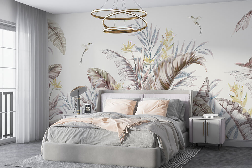 Vogeltjes tussen bleke junglebladeren — interieur 2