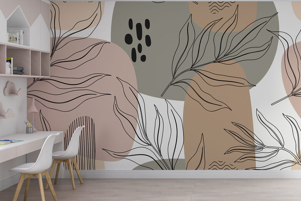 Bladlijnen over zachte aardevormen — interieur 3