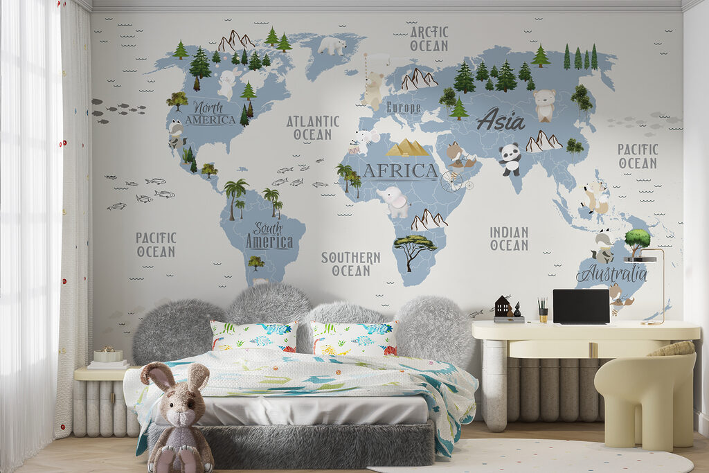 Dierenwereld in koele tinten — interieur 2