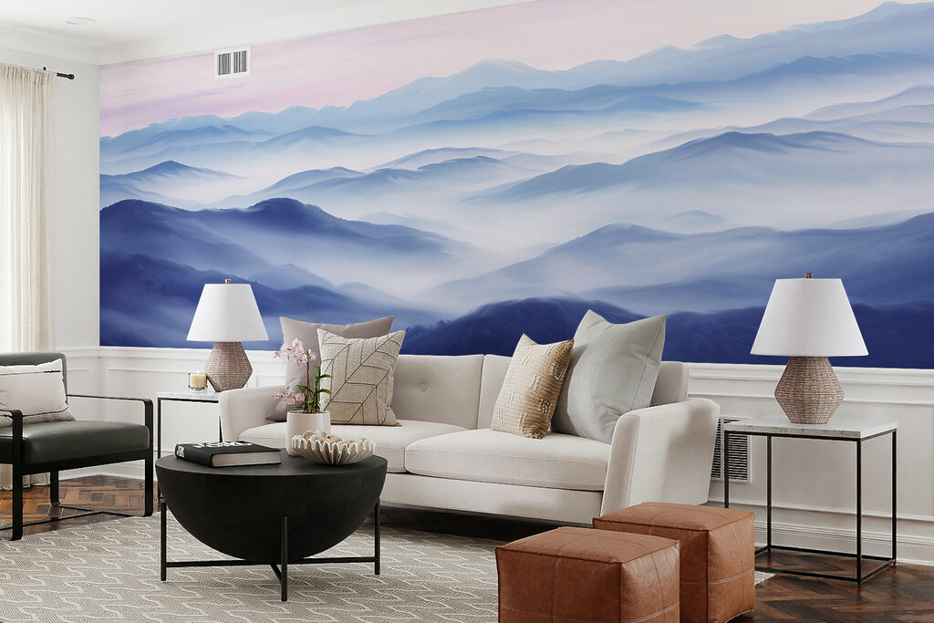 Blauwe bergruggen bij dageraad — interieur 3