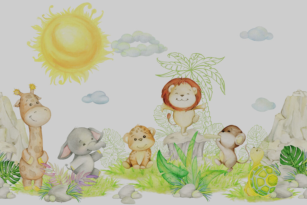 Safarivriendjes onder de zon — volledig ontwerp