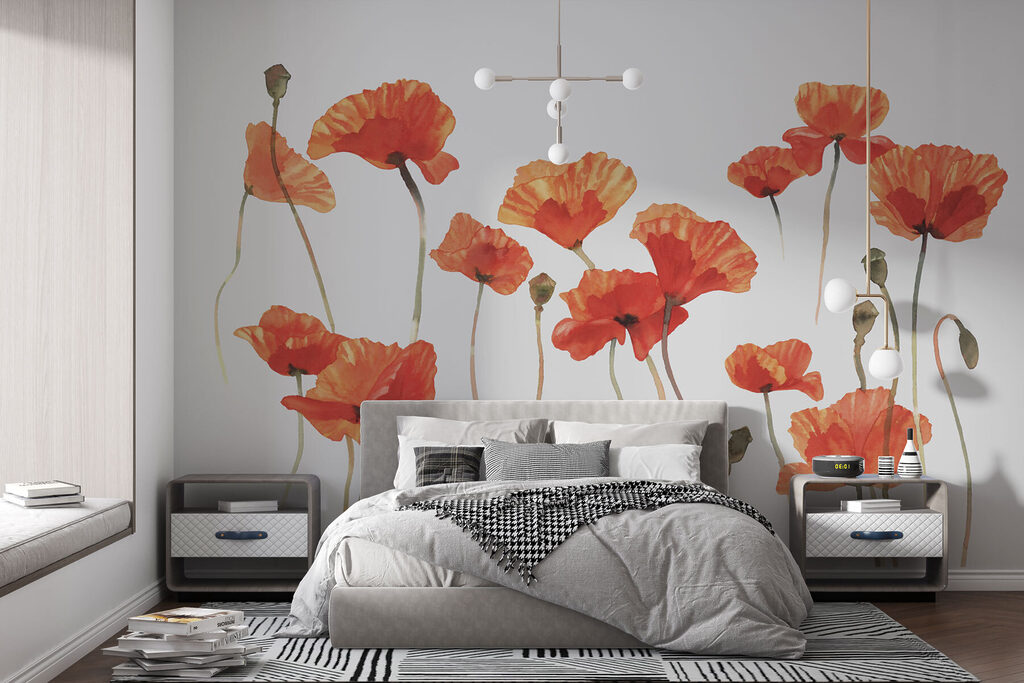 Een groep oranje bloemen — interieur 2