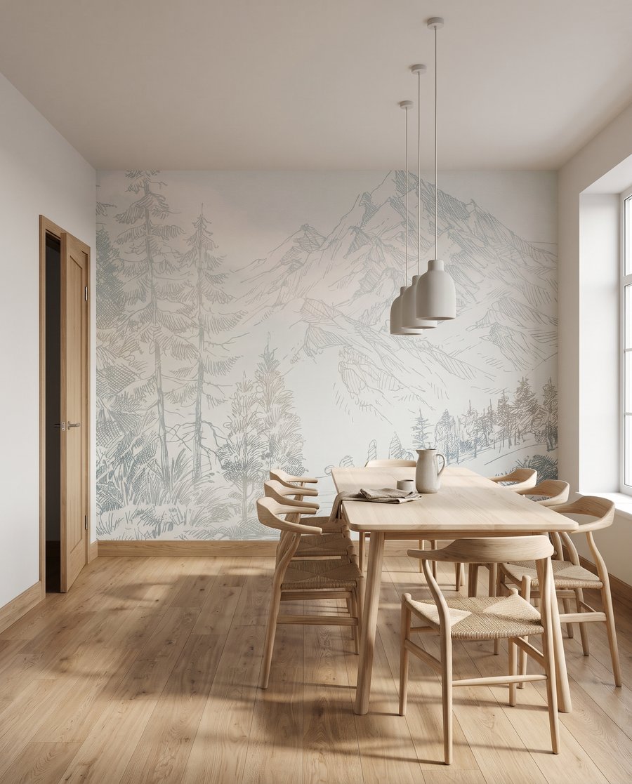 Bergmeer in fijne tekenlijnen — interieur 7