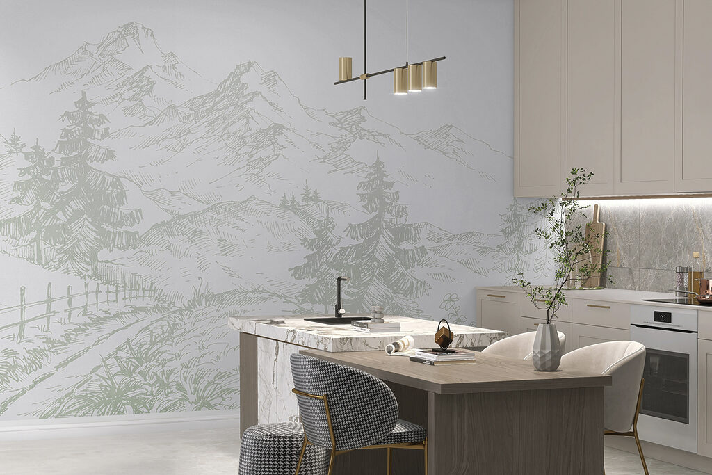 Bergpad in fijne arcering — interieur 2