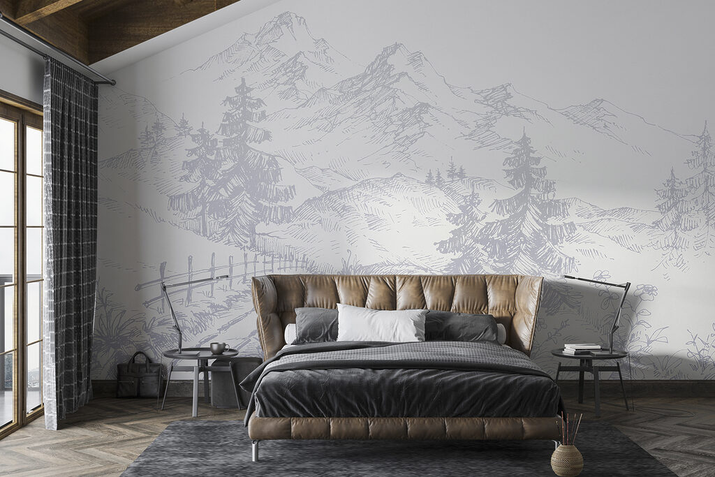Bergpad in fijne arcering — interieur 1