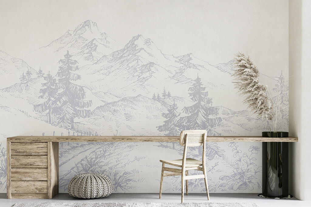 Bergpad in fijne arcering — interieur 3